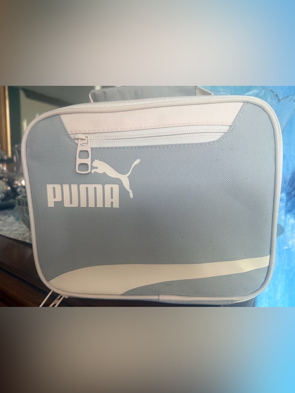 Puma Light Gray & pale pink Lunch Tote with Top Handle - Picture 12 of 13